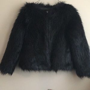 H&M Fur Jacket size Girls 10/11